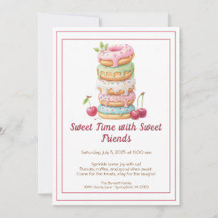 Sweet Celebration Invite – Colorful Donuts Party