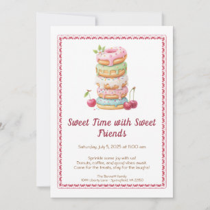 Sweet Celebration Invite – Colorful Donuts Party 
