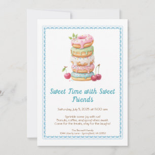 Sweet Celebration Invite – Colourful Doughnuts Par