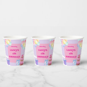 Sweet Celebration: Purple and Pink Birthday Paper Cups