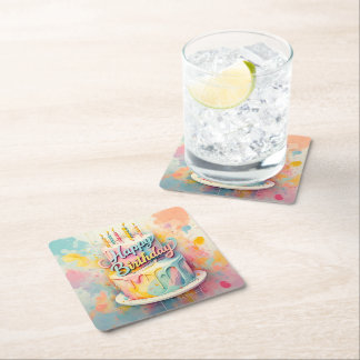  " SWEET CELEBRATION " SQUARE PAPER COASTER