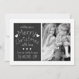 SWEET CHALKBOARD   HOLIDAY PHOTO GREETING CARD