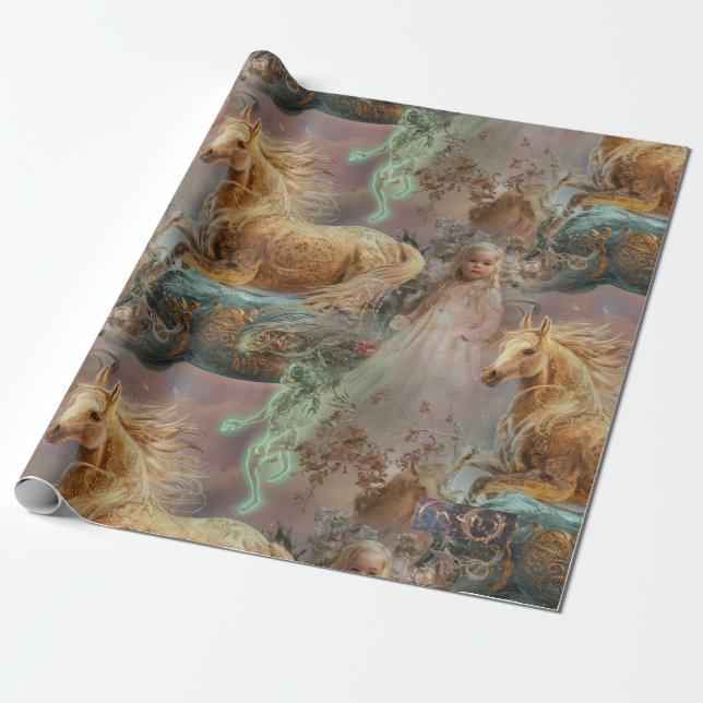  "Sweet-Cheeked Adventures"  Wrapping Paper (Unrolled)