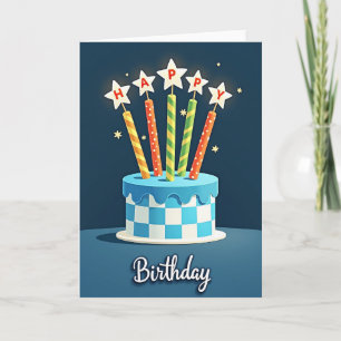 Sweet Chequerboard Birthday Card