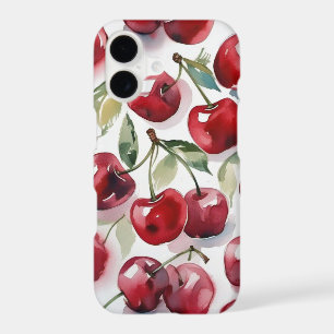 Sweet cherries colourful watercolor cherry art