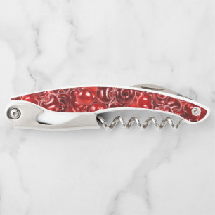 Sweet Cherries Pattern Corkscrew