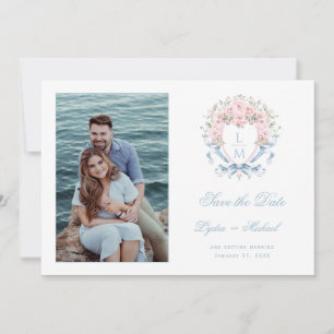 Sweet Cherry Blossom Crest  Save The Date