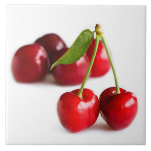 Sweet cherry ceramic tile