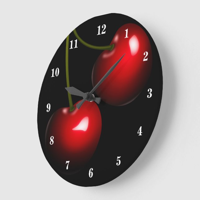 Sweet Cherry Clock - Choose Colours (Angle)