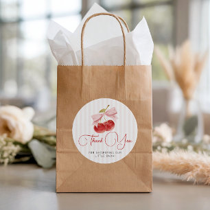 Sweet Cherry Favour Tags with Pink Bow