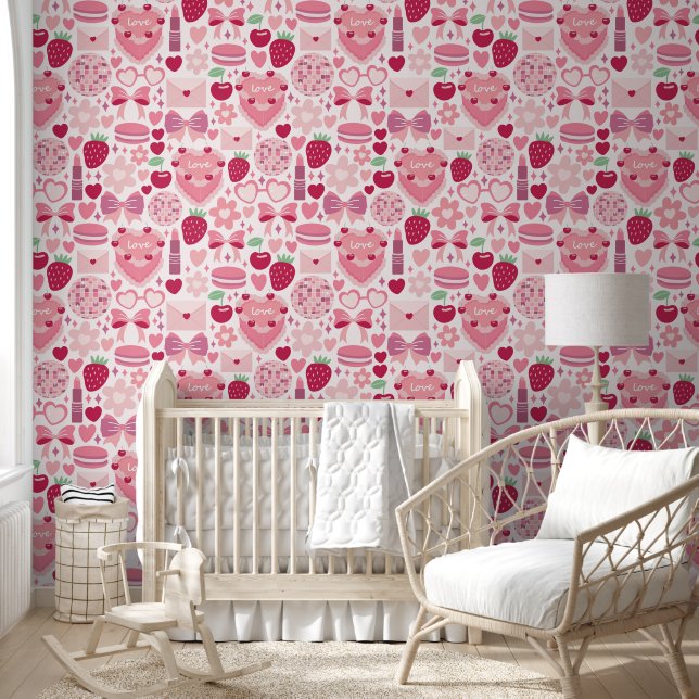 Sweet Cherry Love Aesthetic Wallpaper (Kids)