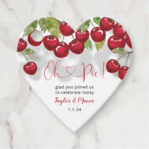 Sweet Cherry Oh Pie Baby Shower  Favour Tags