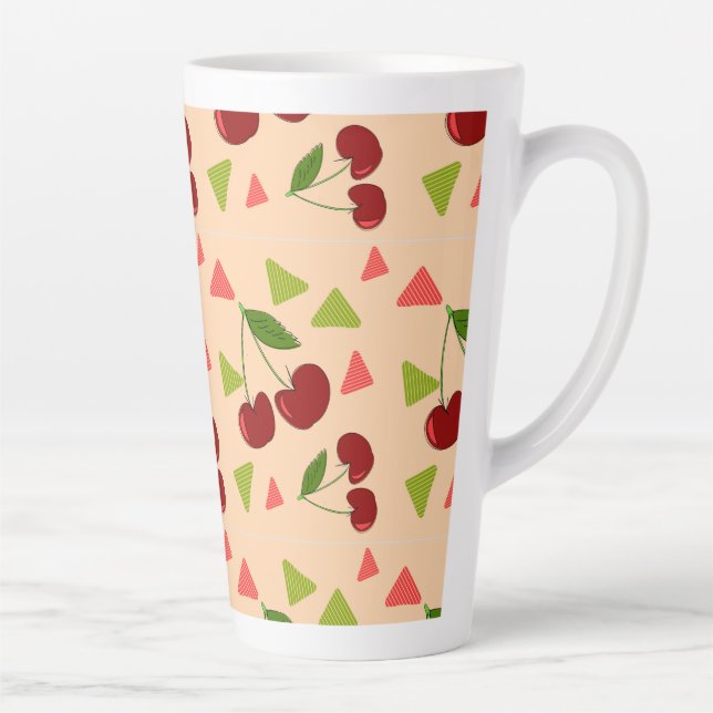 sweet cherry pattern  latte mug (Right)