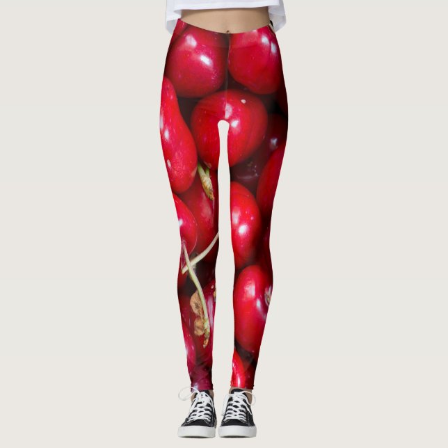 Sweet cherry pattern leggings (Front)