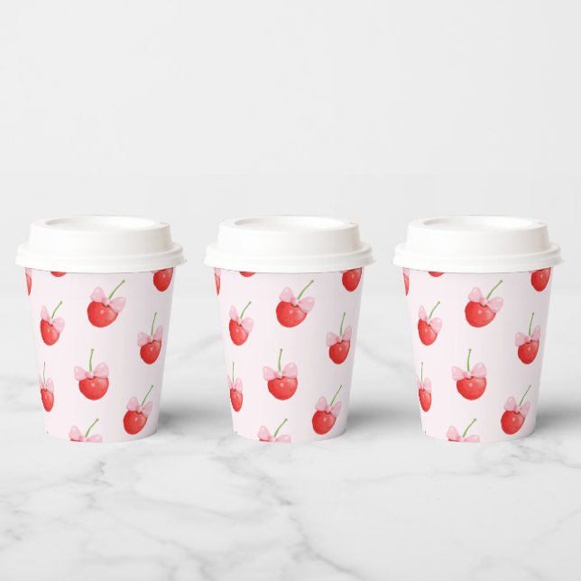 Sweet cherry pattern paper cups (Multi)
