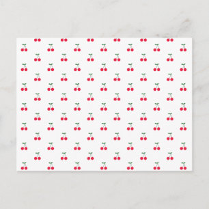 Sweet Cherry Pattern Postcard