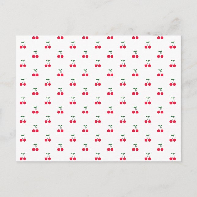 Sweet Cherry Pattern Postcard (Front)
