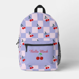 Sweet cherry pattern printed backpack