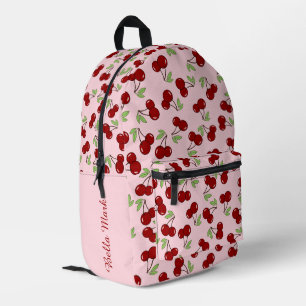 Sweet cherry pattern printed backpack
