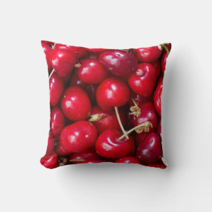 Sweet cherry pattern throw pillow