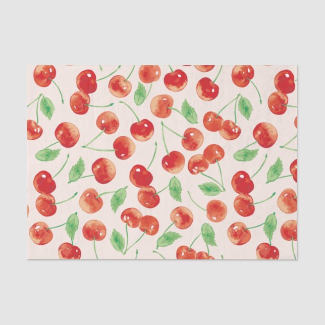 Sweet cherry pattern tissue paper (Front)