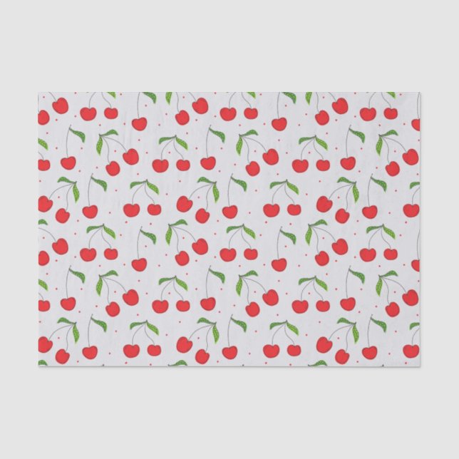 Sweet cherry pattern tissue paper (Front)