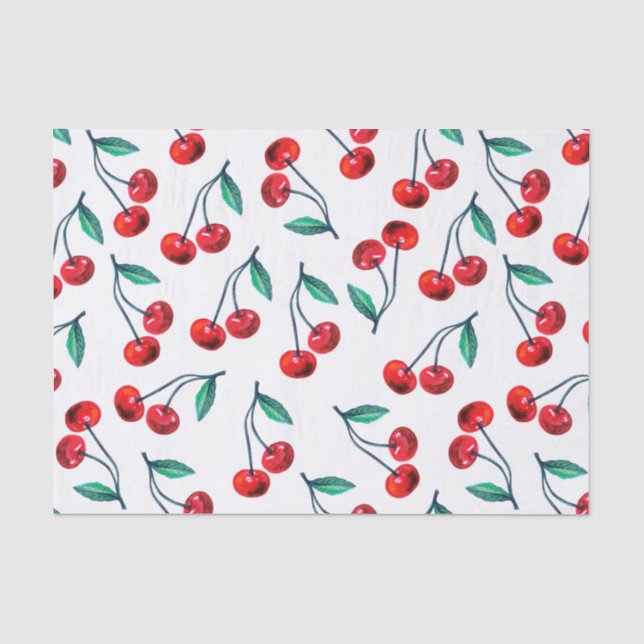 Sweet cherry pattern tissue paper (Front)