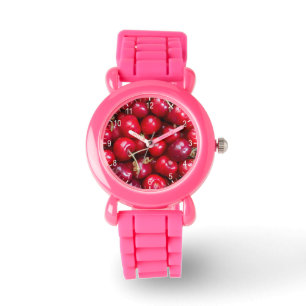 Sweet cherry pattern watch