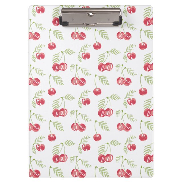 Sweet Cherry Red Green Clipboard (Front)