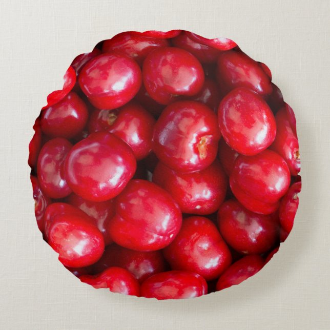 Sweet cherry round cushion (Front)