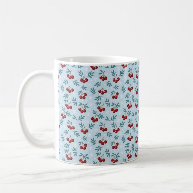 ❄️ Sweet Cherry Snowfall Collection Coffee Mug (Left)