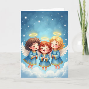 Sweet Cherub Christmas Card