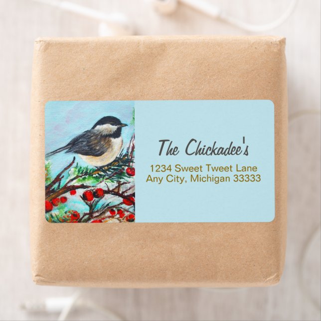 Sweet Chickadee Song Bird  Label (Insitu)