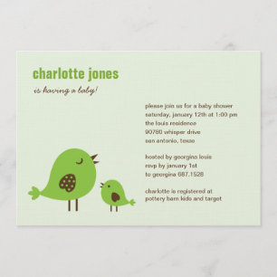 Sweet Chicks Baby Shower Invitation - Green
