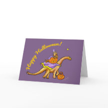 Sweet Child & Me Dinosaur Halloween Card