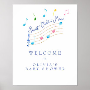 Sweet Child of Mine Musical Baby Shower Poster