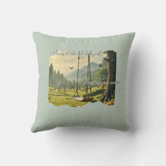Sweet Childhood Adventures in Playful Landscapes Cushion