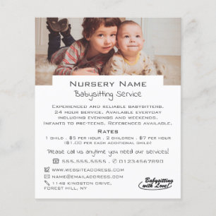 Sweet Children Babysitter, Daycare, Nursery Advert Flyer