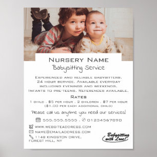 Sweet Children Babysitter, Daycare, Nursery Advert Poster
