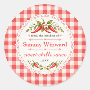Sweet Chilli Sauce Homemade Gift Label