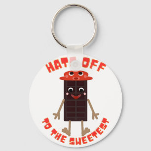 Sweet Choco-Bar Buddy: Kawaii Chocolate Bar  Key Ring