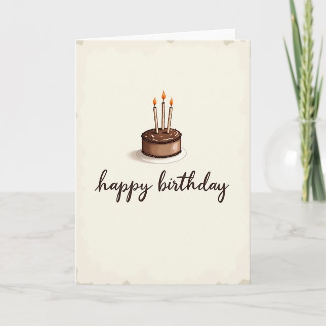 Sweet Chocolate Birthday Card (Front)