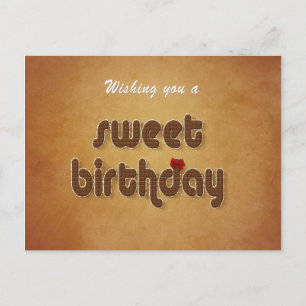 Sweet Chocolate Birthday Wish - Postcard