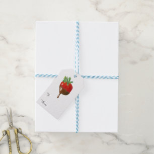 Sweet Chocolate Covered Strawberry Gift Tags