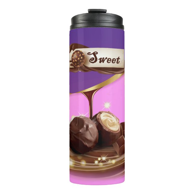 Sweet Chocolate Label  Thermal Tumbler (Front)
