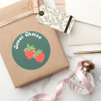 Sweet Choice Strawberry Stickers – Hand-Drawn Cute