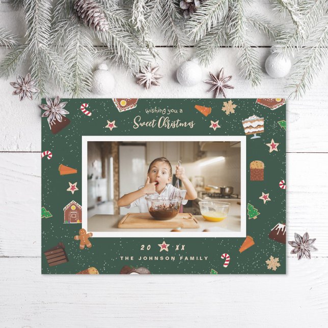 Sweet Christmas Baked Sweets Photo Holiday Card (Creator Uploaded)