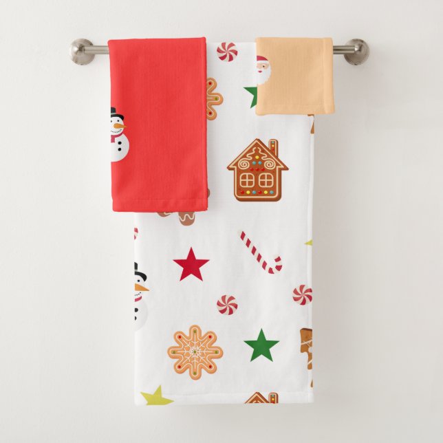 Sweet Christmas Bath Towel Set (Insitu)