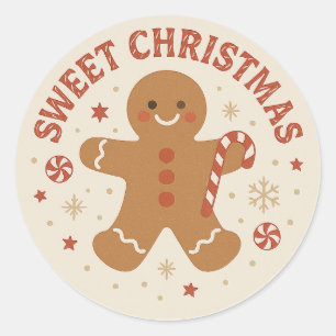Sweet Christmas Classic Round Sticker