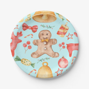 Sweet Christmas Cookies and Candies   Paper Plate